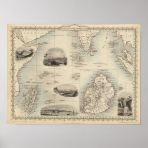 Poster Îles Dans L'Océan Indien