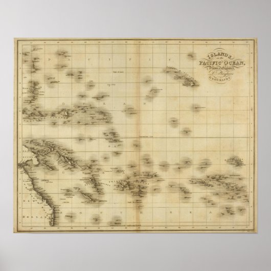 Poster Îles dans l'océan Pacifique (Devant)