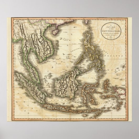 Poster Îles de l'Inde orientale (Devant)