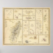 Poster Îles de l'Océan Indien (Devant)
