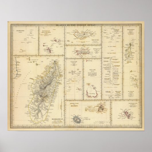 Poster Îles de l'Océan Indien (Devant)
