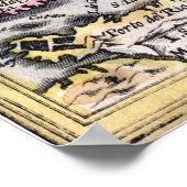 Poster Îles des Caraïbes - Carte du 17ème siècle (Coin)