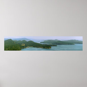 Poster Îles du sud du Golfe vu du Mont Galiano