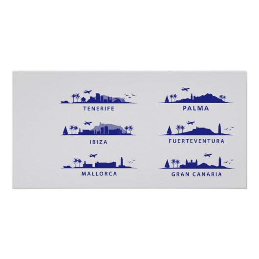 Poster Îles espagnoles (Devant)