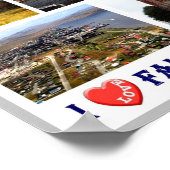 Poster Îles Falkland - I Love - (Coin)
