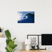 Poster Îles Fidji, Tavarua, Cloudbreak. Une vague (Bureau à domicile)