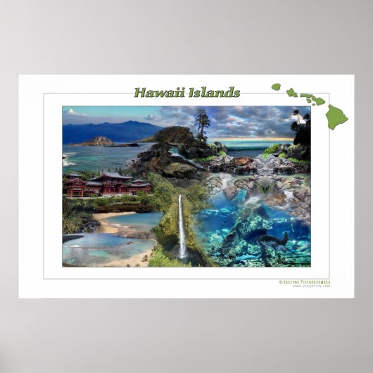 Poster Îles Hawaï (Devant)