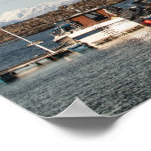 Poster Îles Lofoten Bateaux de pêche (Coin)