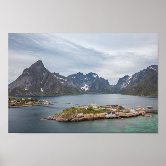 Poster Iles Lofoten Norvège (Devant)