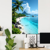 Poster îles Maldives (Bureau à domicile)
