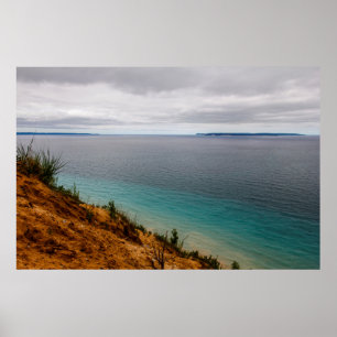Poster Îles Manitou Vue de Pyramid Point, Michigan