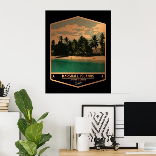 Poster Îles Marshall (Bureau à domicile)