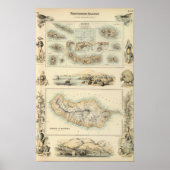 Poster Îles portugaises dans l'océan Atlantique (Devant)