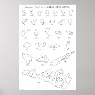 Poster Îles remarquables du système de Great Lakes