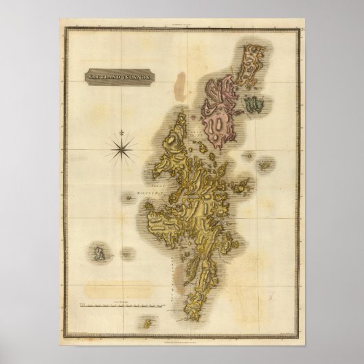 Poster Îles Shetland (Devant)