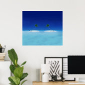 Poster Îles tropicales (Bureau à domicile)