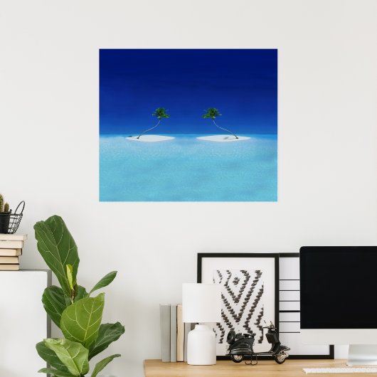 Poster Îles tropicales (Bureau à domicile)