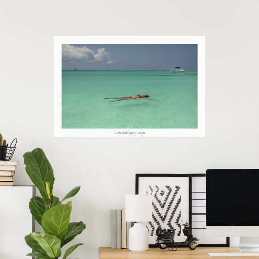 Poster Îles Turques et Caïques (Bureau à domicile)
