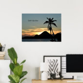 Poster Îles Vierges britanniques, coucher du soleil (Bureau à domicile)