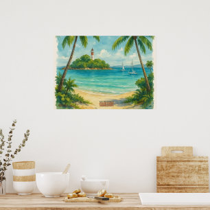 Poster Îlet du Gosier – Guadeloupe