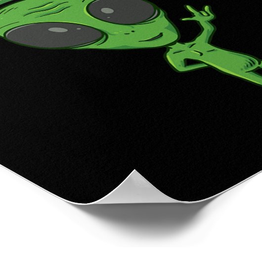 Poster ILL Alien ASL Gesture mains sourdes Perte d'auditi (Coin)