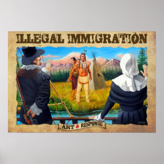 Poster illegale immigratie