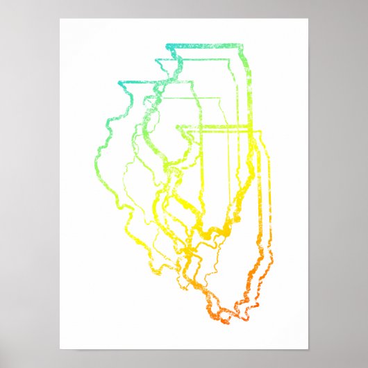 Poster illinois chill blur (Devant)