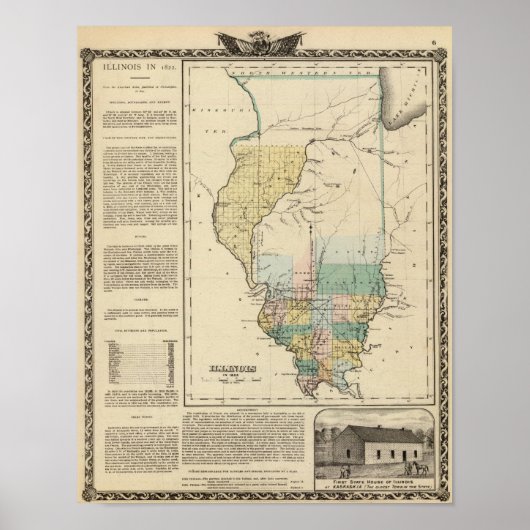 Poster Illinois en 1822 (Devant)