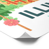 Poster Illinois Land of Lincoln USA Summer Travel (Coin)