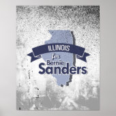 Poster Illinois pour Bernie Sanders (Devant)