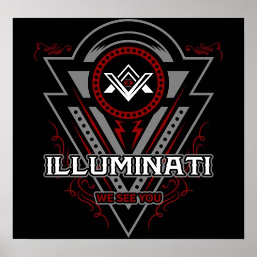 Poster Illuminati Nous Vous Voyons Tous Voir L'Oeil (Devant)