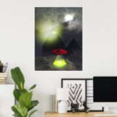 Poster Illuminati Pyramide et UFO Print (Bureau à domicile)