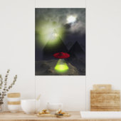 Poster Illuminati Pyramide et UFO Print (Cuisine)