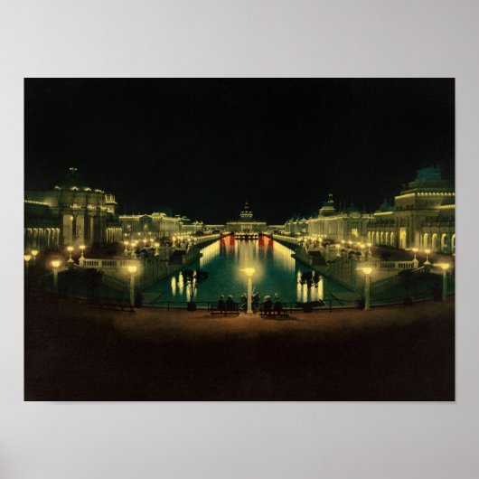 Poster Illumination nocturne de la Grande Cour - 1898 (Devant)