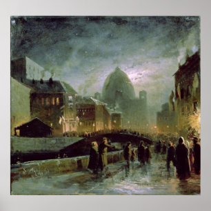 Poster Illuminations à St Petersburg, 1869