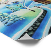 Poster Illuminations du nord train paysage (Coin)