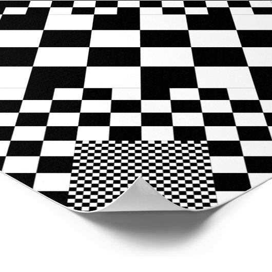 Poster Illusion À damiers par Kenneth Yoncich (Coin)