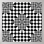 Poster Illusion À damiers par Kenneth Yoncich (Devant)