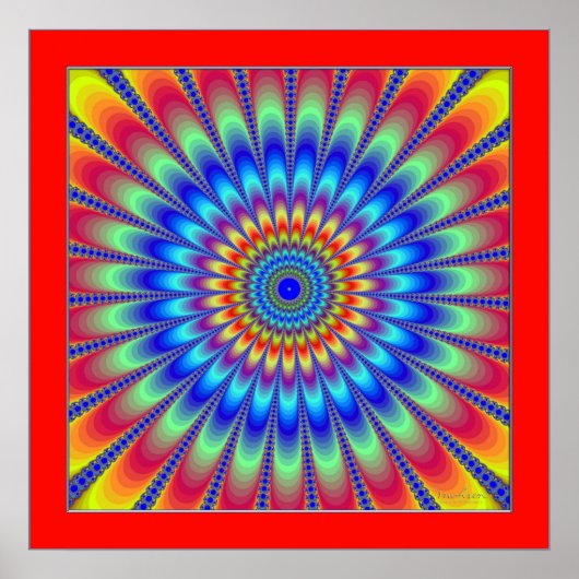 Poster Illusion de couleurs pulsives (Devant)