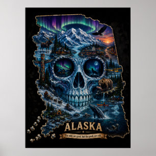 Poster Illusion de crâne d'Alaska   Astigmatisme dans l'É