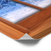 Poster Illusion de fausse fenêtre de couverture de neige  (Coin)