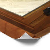 Poster Illusion de fausse fenêtre de la plage des Caraïbe (Coin)