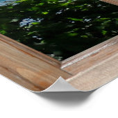 Poster Illusion de feuilles et vue mer à partir d'une fen (Coin)