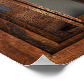 Poster Illusion de la fenêtre de la plage des Caraïbes (Coin)