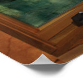 Poster Illusion de la fenêtre en bois de Faux - Lac Calma (Coin)