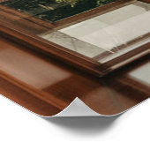 Poster Illusion de la vue sur l'arbre du coucher du solei (Coin)