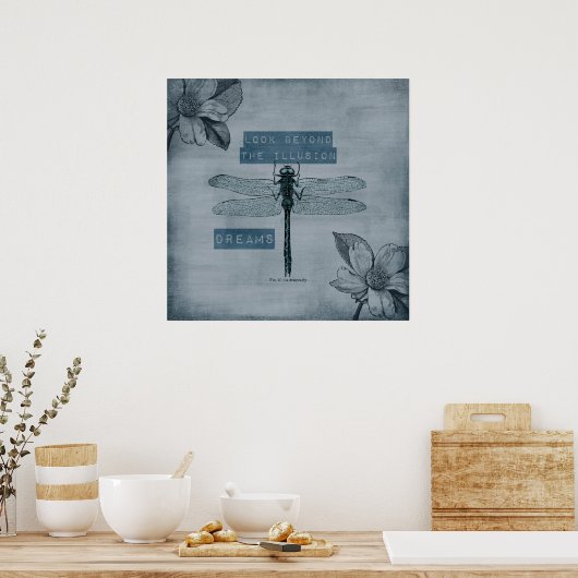 Poster Illusion de rêve de libellule (Cuisine)