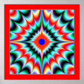 Poster Illusion d'explosion de couleur (Devant)