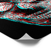 Poster Illusion d'optique Halloween Crâne de squelette (Coin)