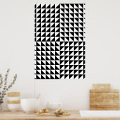 Poster illusion d'optique noir (Cuisine)